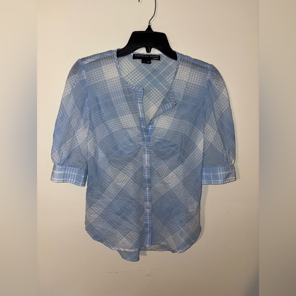Veronica Beard Plaid Button Down Shirt Size Women’s Small